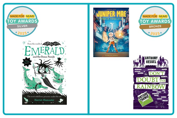 MadeForMums Toy Awards Silver winner Emerald and the Ocean Parade from Oxford Childrens Books OUP and Bronze winners Juniper Mae Knight of Tykotech City and Outside Chance Dont Doubt the Rainbow 2 by Anthony Kessel