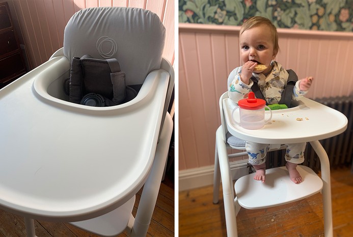 2 pictures of Bugaboo Giraffe Highchair