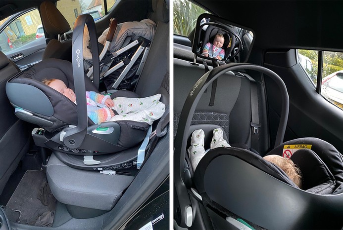 2 pictures of Cybex Cloud z2 in car