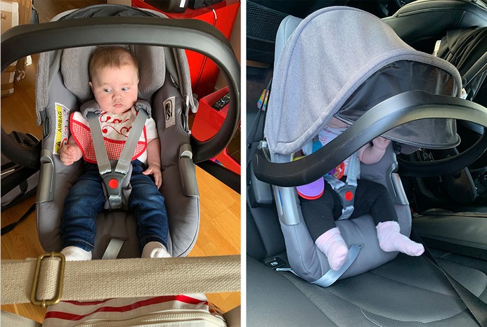 Baby in Inglesina Car Seat