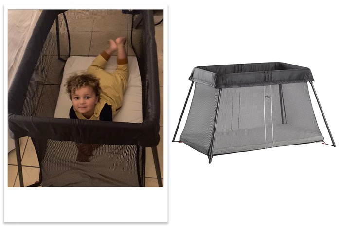 BabyBjörn Travel Cot Light being tested