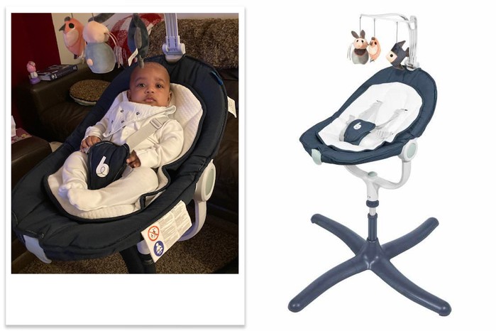 Babymoov Swoon Air bouncer tester picture and product shot