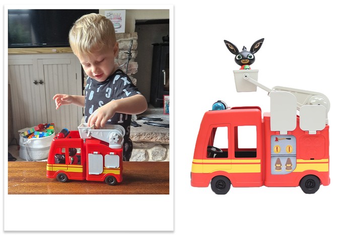 Bing Lights and Sounds Fire Engine from Golden Bear tester picture and product shot