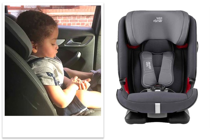 Britax Advansafix IV R car seat tested with a toddler