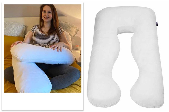 clevamama therapeutic body and bump maternity pillow tested by pregnant mum