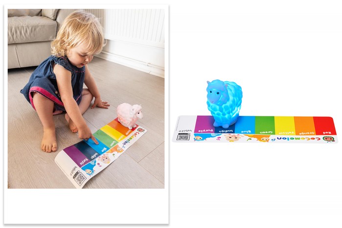 CoComelon Colour Learning Sheep with child tester
