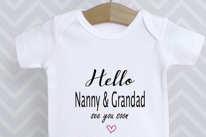 babgro with Hello Nanny & Grandad message