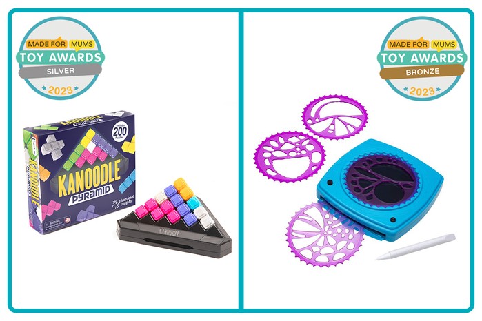 MadeForMums Toy Awards Silver winner Learning Resources Kanoodle Pyramid and Bronze winner Spirograph Doodle Pad