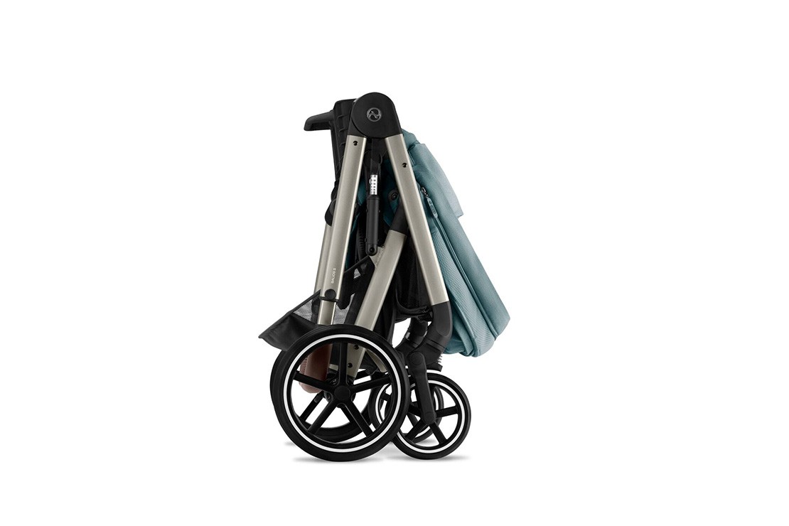 Product shot of Cybex Balios S Lux pushchair folded