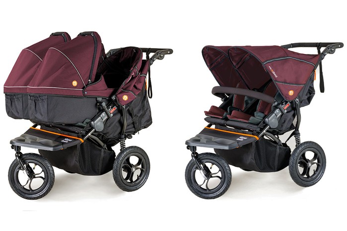 Product shot of Out n About Nipper v5 with carrycots and seat units