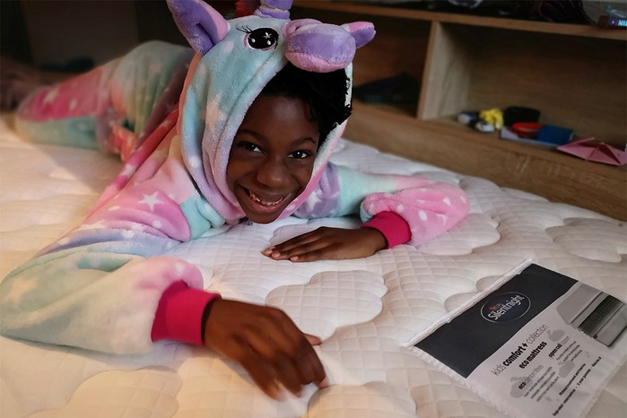Reviewer's child on Silentnight Kids Comfort+ Collection eco mattress
