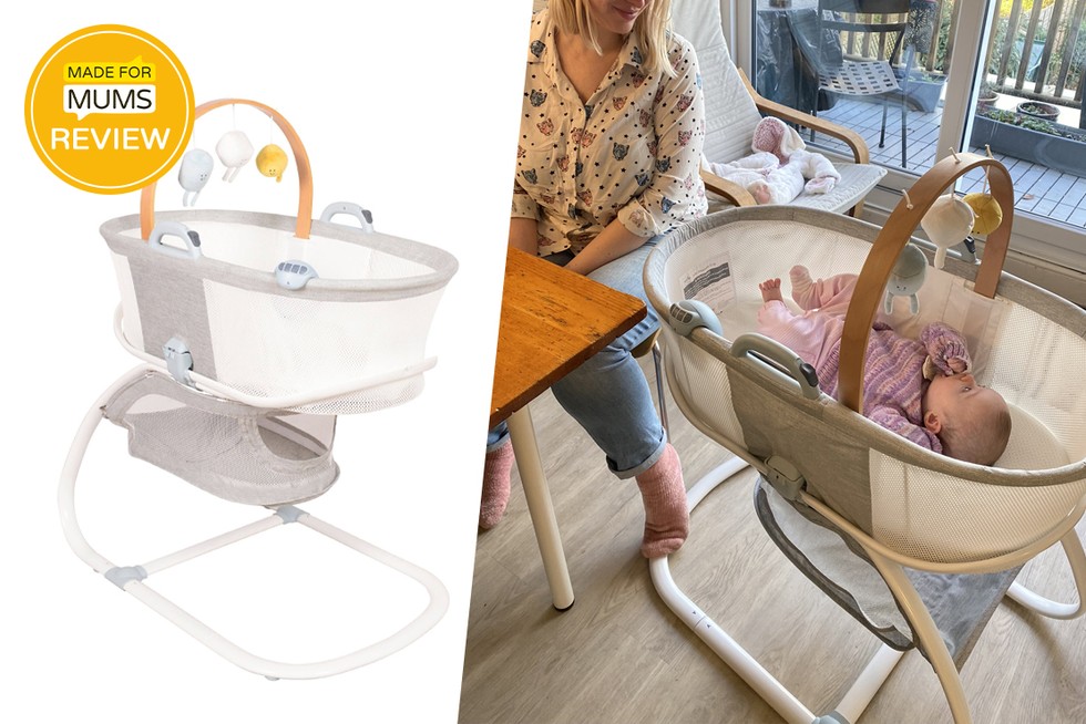 A collage of the Purflo PurAir Breathable Crib in use next to a product shot