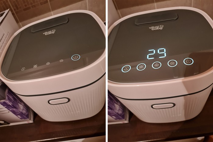 The Baby NURTURE Advanced pro UV Steriliser and Dryer during a cycle