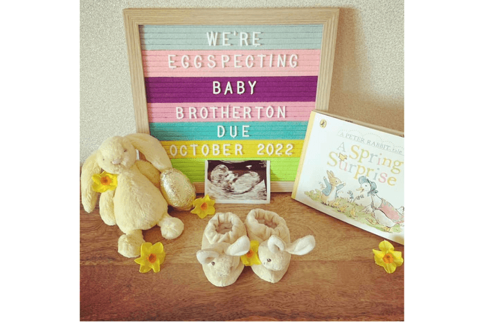 pregnancy announcement easter sunday