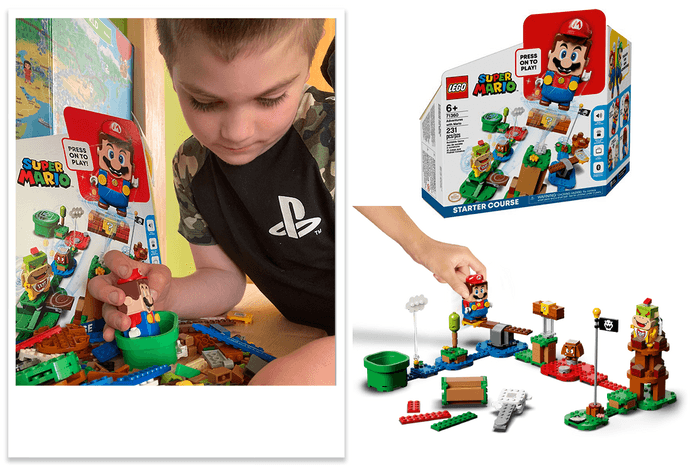 LEGO 71360 Super Mario Adventures with Mario Starter Course with 6 year old tester