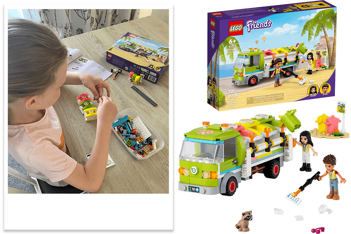 LEGO Friends Recycling Truck with 6 year old tester