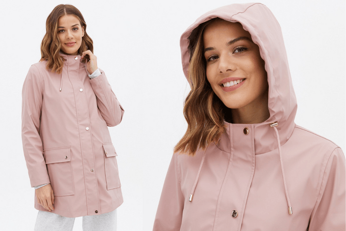 new look Maternity Pale Pink Hooded Double Pocket Anorak